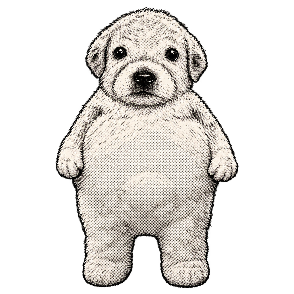 Aisle Dog, spot illustration